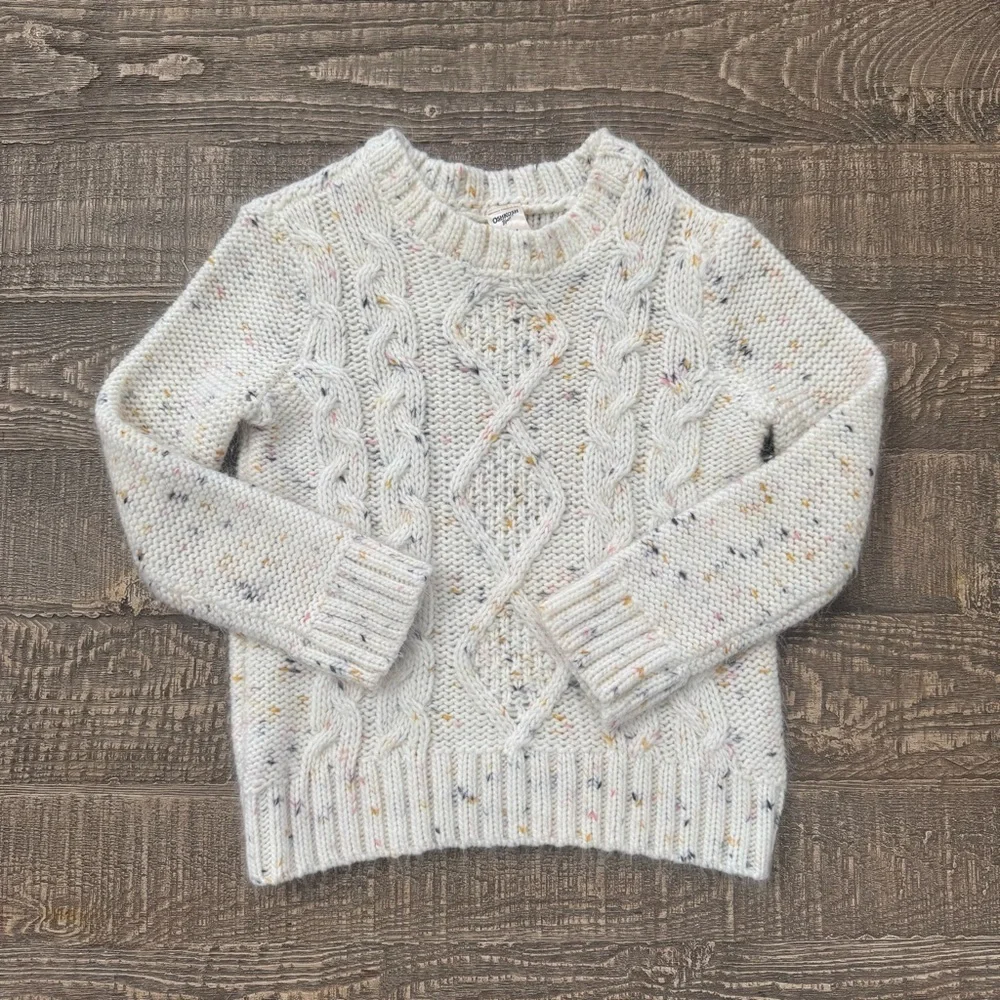 OshKosh B'gosh Speckled Cable Knit Sweater 4 NWOT
